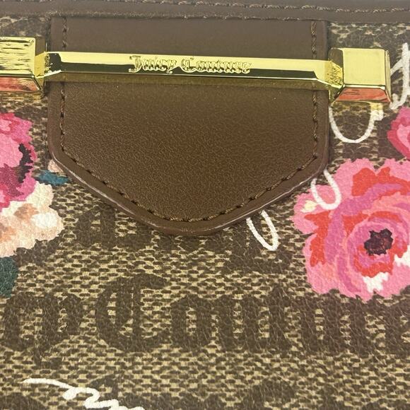 Juicy Couture Women's Multi-Pocket Wallet Zip Around Floral Print - Picture 2 of 9